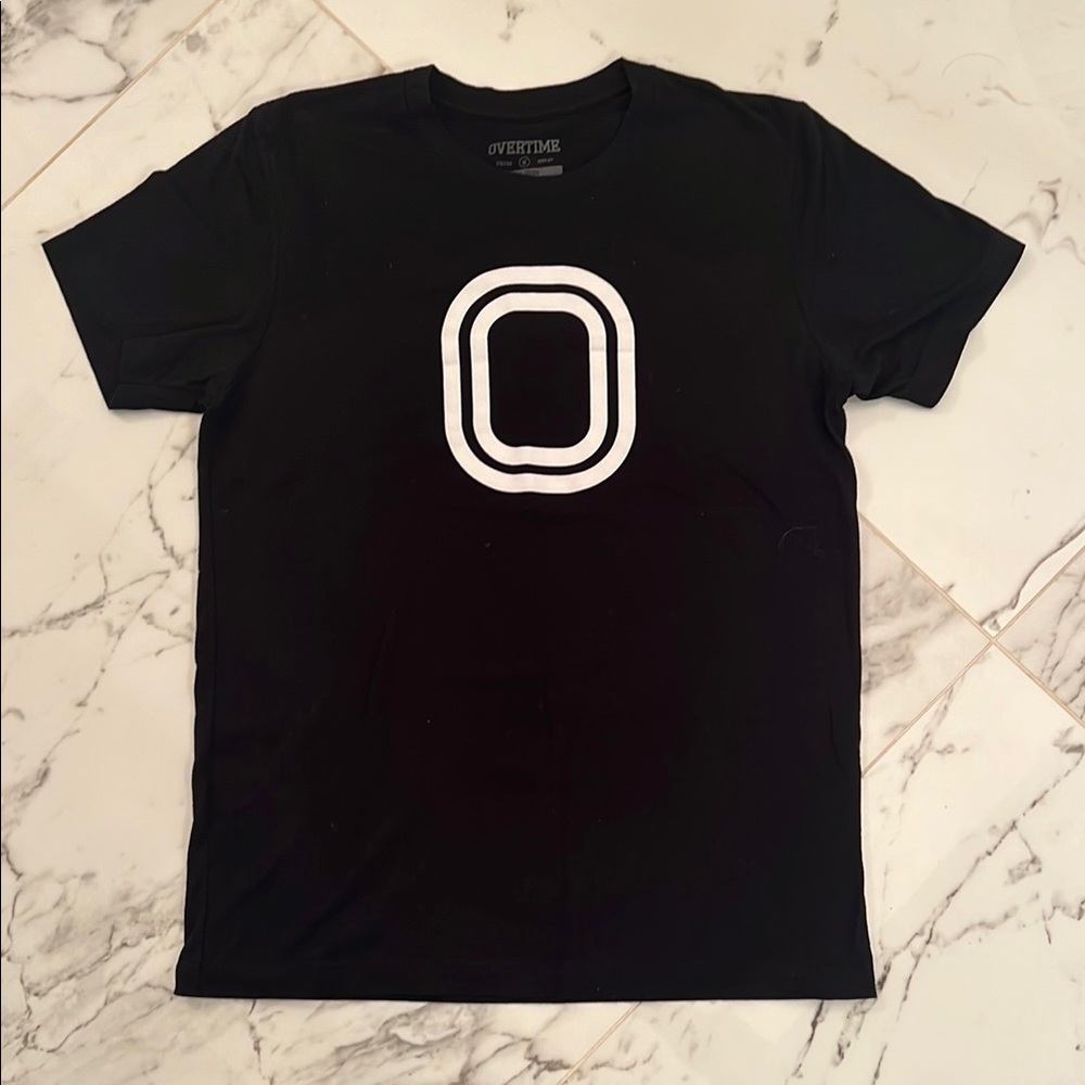 Black Short Sleeve Tee with Bold Graphic